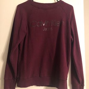 Merlot colored Calvin Klein sweatshirt size XS